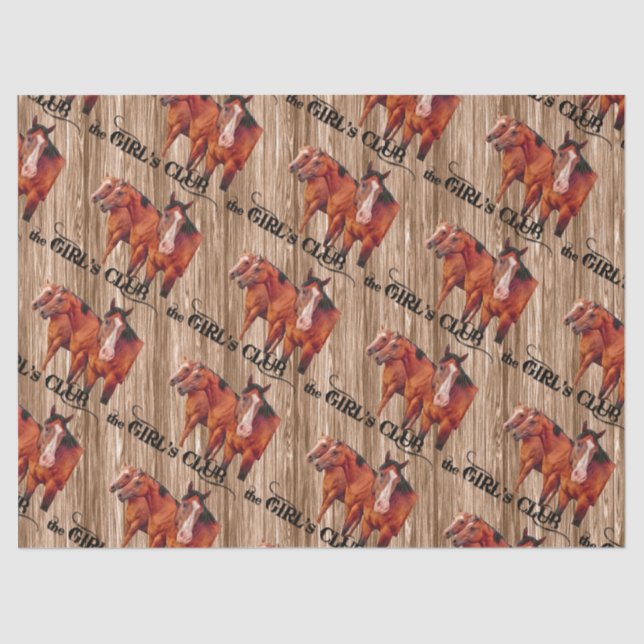 Wrap it Up Western Style for the Cowgirl Tissue Paper (Front)