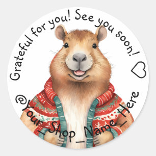 Wrap It Up with a Smile! 😊 Classic Round Sticker
