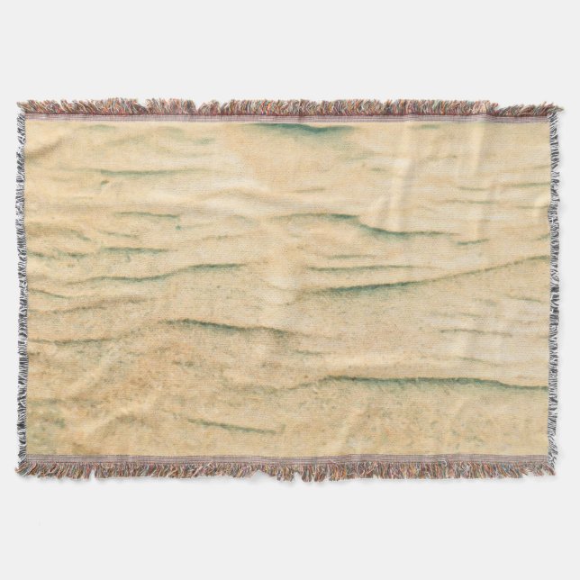 Wrap Yourself in Beach Sand Waves Throw Blanket (Front)