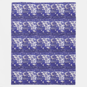 Wrap Yourself in centuries of Blue Willow Lore Fleece Blanket