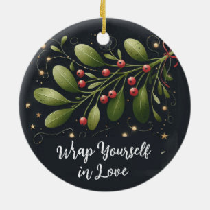 Wrap Yourself in Love Christmas Ceramic Ornament