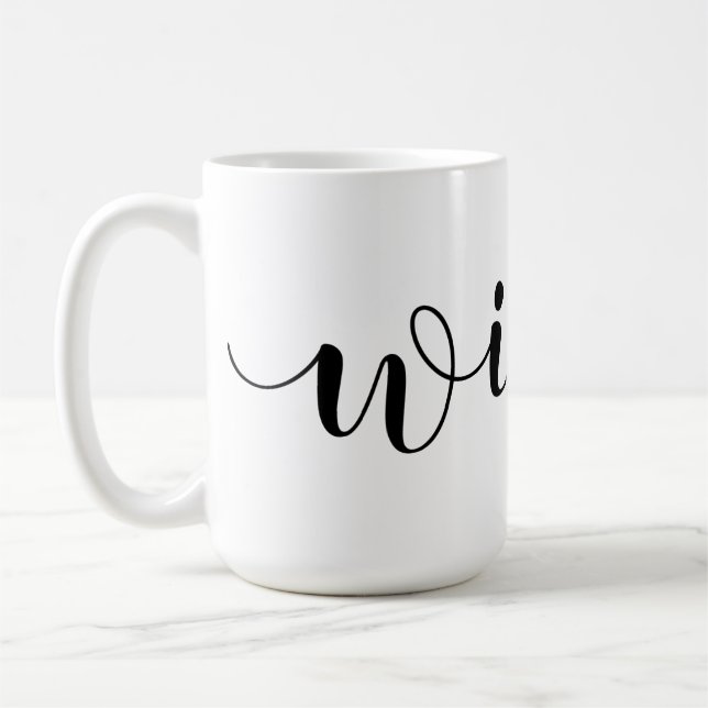 Wraparound "Wifey" Handwritten Script Coffee Mug (Left)