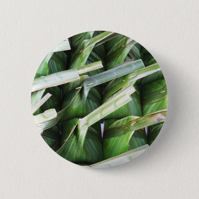 Wrapped Banana Leaf Packets 2 Inch Round Button (Front)