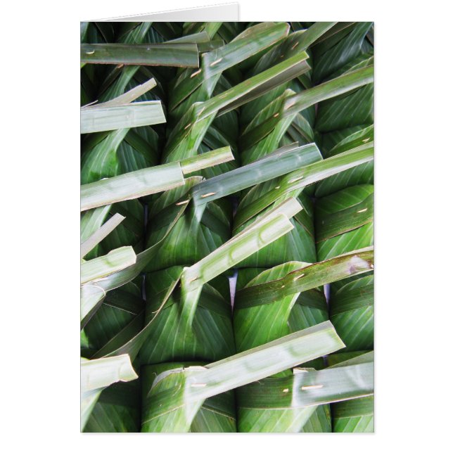 Wrapped Banana Leaf Packets Card (Front)