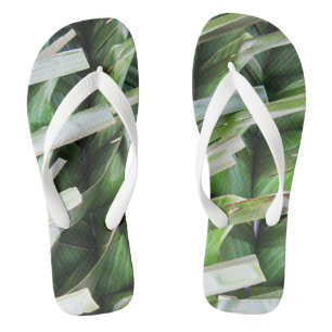 Wrapped Banana Leaf Packets Flip Flops