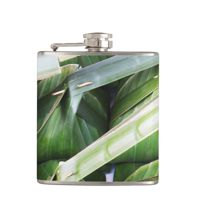 Wrapped Banana Leaf Packets Hip Flask (Front)