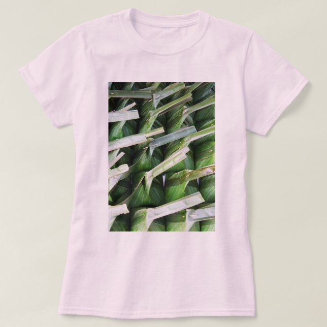Wrapped Banana Leaf Packets T-Shirt (Design Front)