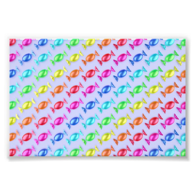 Wrapped candies with different colours photo print (Front)