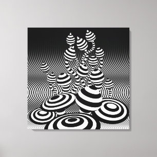 Wrapped canvas art Magic Mushrooms optical design.