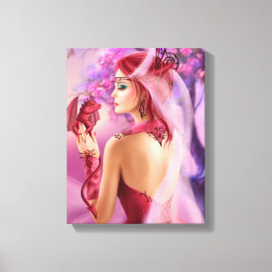 Wrapped Canvas Beautiful fantasy woman queen