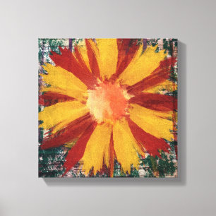 Wrapped Canvas, Grunge Flower Canvas Print