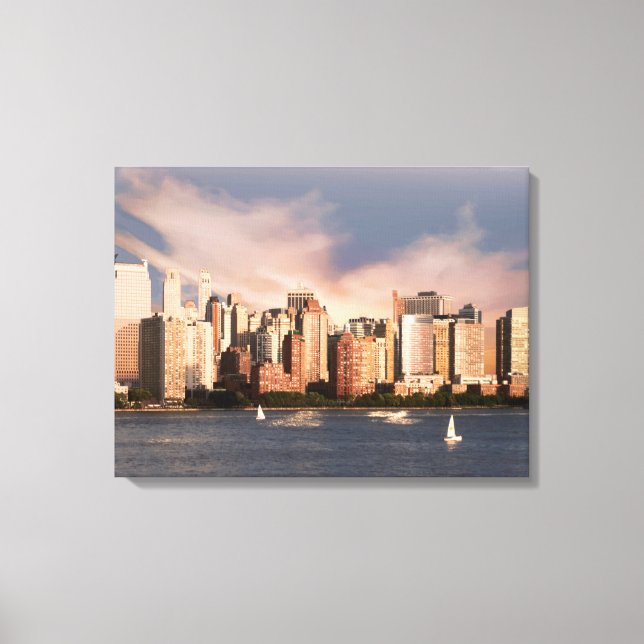 Wrapped Canvas NYC Lower Manhattan Skyline (Front)