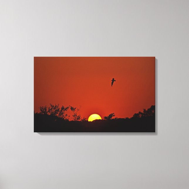 Wrapped Canvas of Sunset Over Marsh (Front)