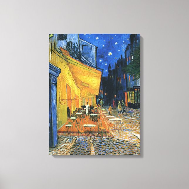 Wrapped Canvas Print - "Cafe Terrace at Night" (Front)