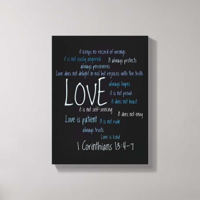 Wrapped Canvas Print - Love Is Patient Mix (Front)