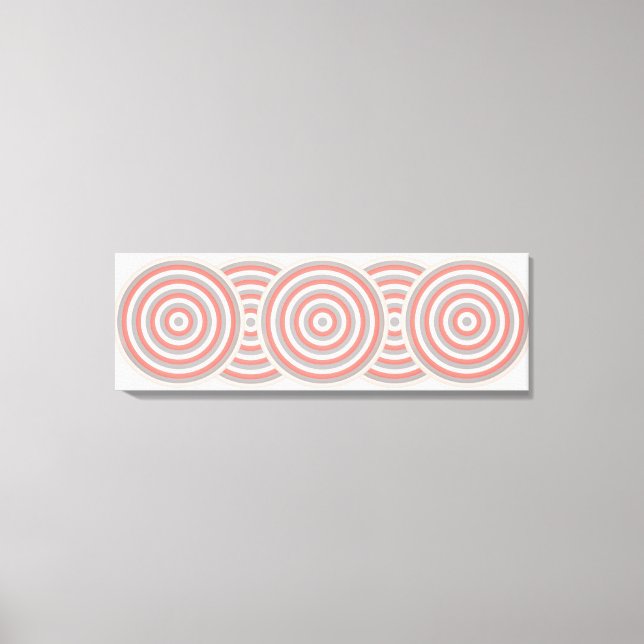 Wrapped Canvas with Concentric Circles Design (Front)