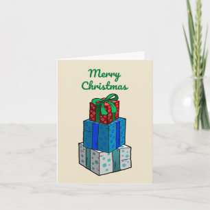 Wrapped Christmas Gifts Holiday Card