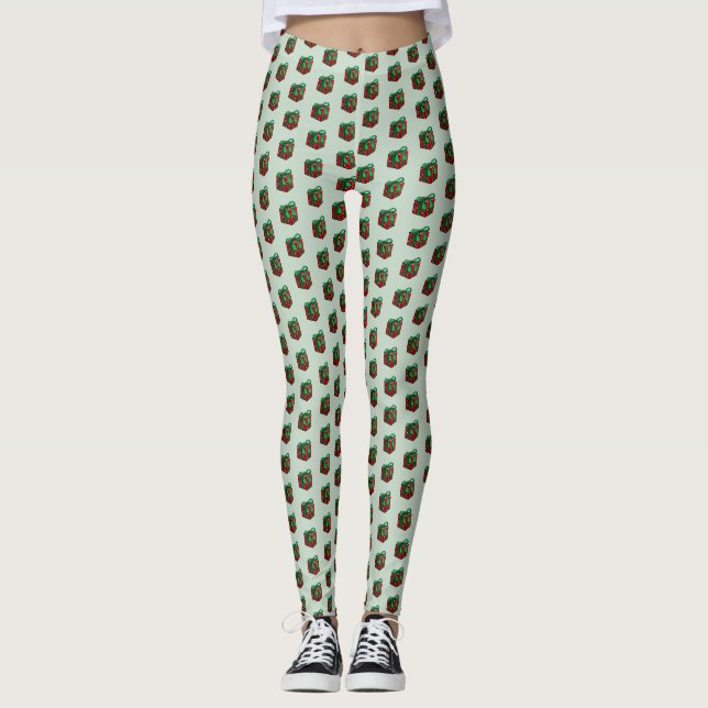 Wrapped Christmas Presents Leggings (Front)