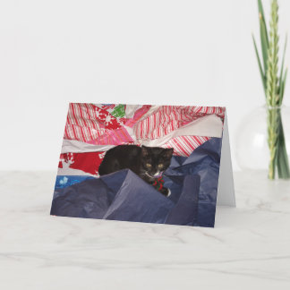 wrapped holiday card