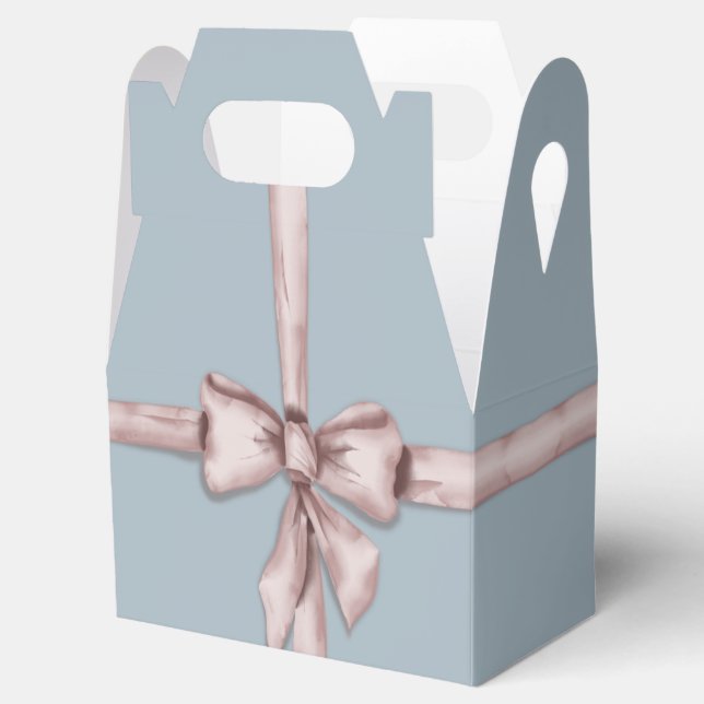 Wrapped in a pink bow favor box (Opened)