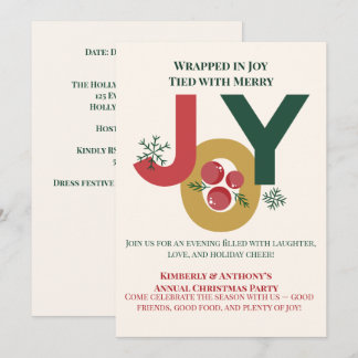 Wrapped in Joy Christmas Party Invitation