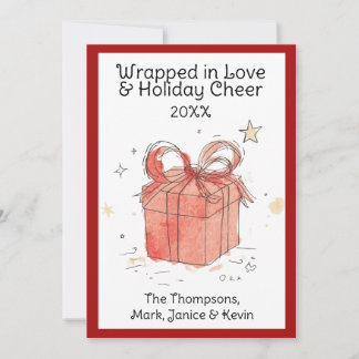 Wrapped in Love and Cheer Flat Holiday Card