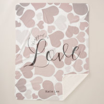 Wrapped in Love | Pink Purple Heart Pattern 