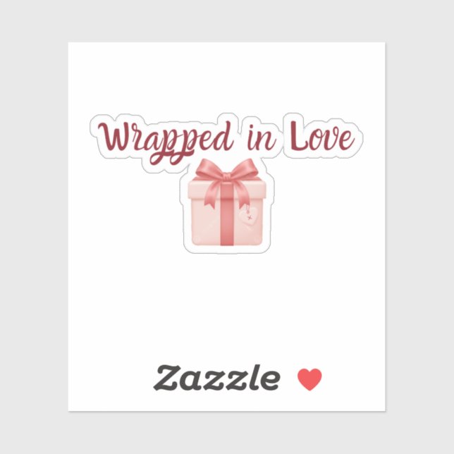 Wrapped in Love Sticker | Custom-Cut Vinyl Sticker (Sheet)