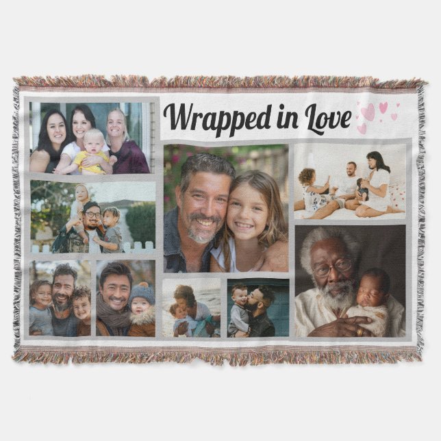 "Wrapped in Love" Throw Blanket (Front)