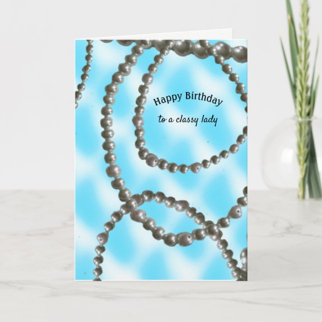 Wrapped in Pearls Birthday Card (Front)