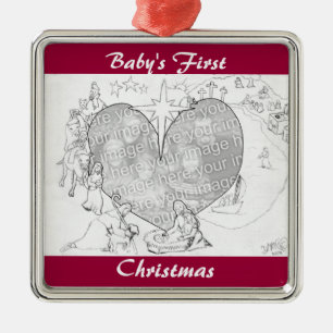 Wrapped in the arms of His Love Metal Ornament