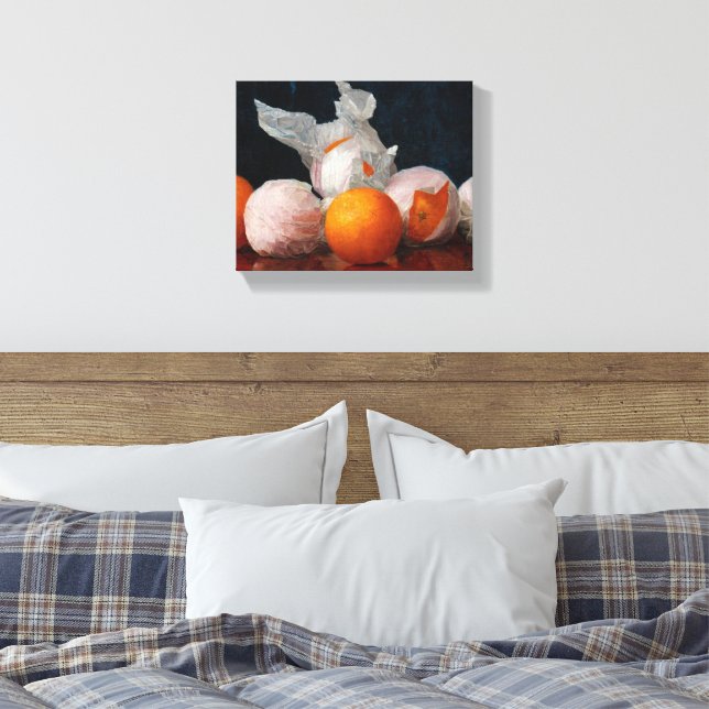Wrapped Oranges by William Joseph Mccloskey Canvas Print (Insitu(Bedroom))