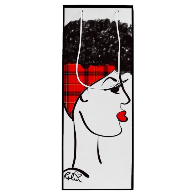 Wrapped Puff Wine Gift Bag (Front)