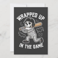 Wrapped up In the Game baseball Halloween
