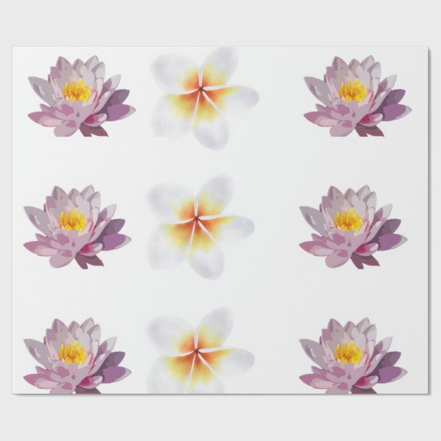 Wrapping flower design wrapping paper (Flat)