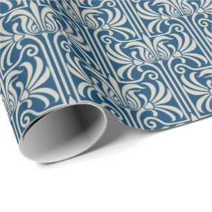 Wrapping Paper - Art Deco Blue Vintage