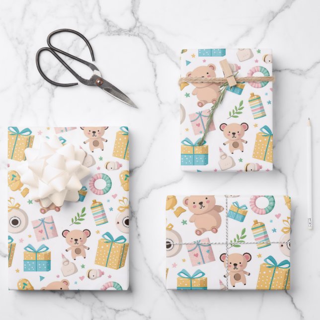 Wrapping Paper Baby Stuff (Front)