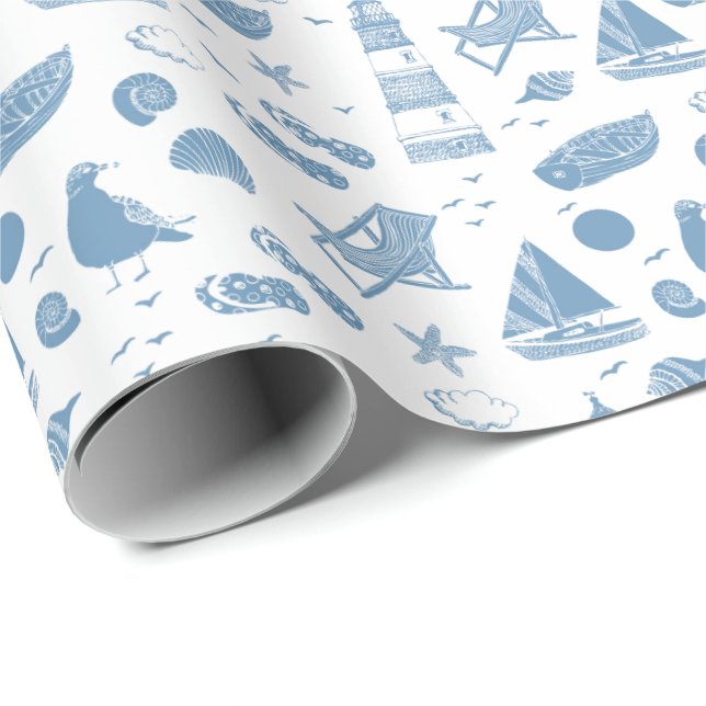 Wrapping Paper-Beach Theme Paper (Roll Corner)