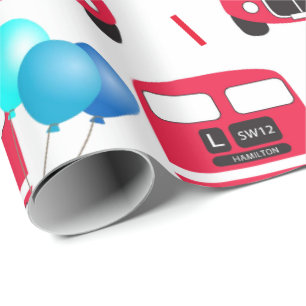 Wrapping Paper - Big Red Bus