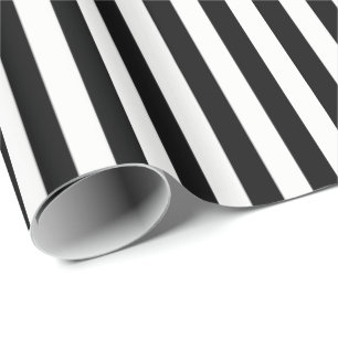 Wrapping Paper-Black & White Stripes Paper