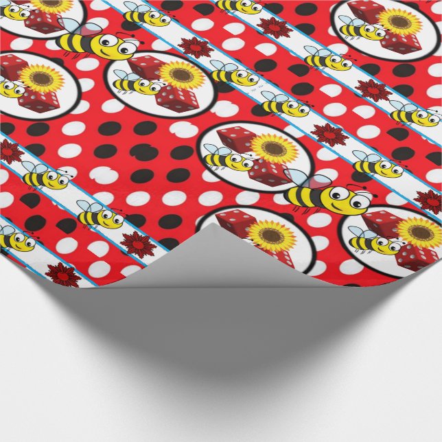 Wrapping paper bumblebee (Corner)