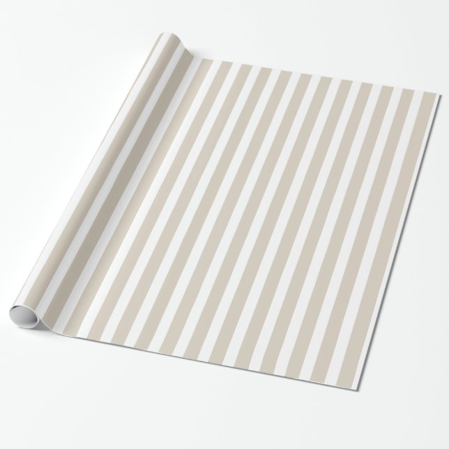 Wrapping Paper-Champagne Stripes Wrapping Paper (Unrolled)
