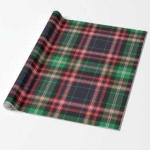 Wrapping Paper Christmas Holiday Green Red Plaid 