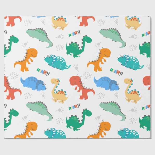 WRAPPING PAPER  : DINOSAURS (Flat)