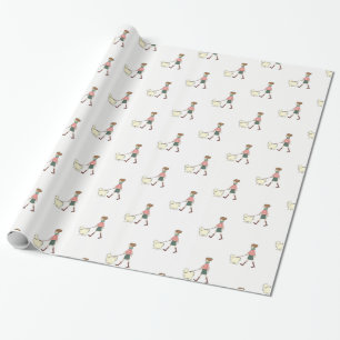 Wrapping paper Dog Walker