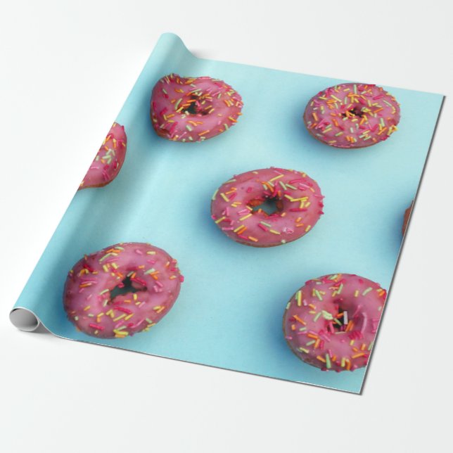 Wrapping Paper doughnuts, Fun Doughnut Wrapping  (Unrolled)