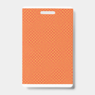 Wrapping paper featuring a pattern with orange, re badge
