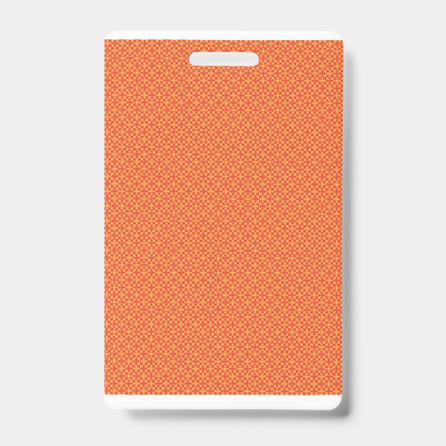 Wrapping paper featuring a pattern with orange, re badge (Front)