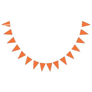 Wrapping paper featuring a pattern with orange, re bunting flags
