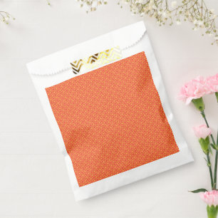 Wrapping paper featuring a pattern with orange, re favour bag